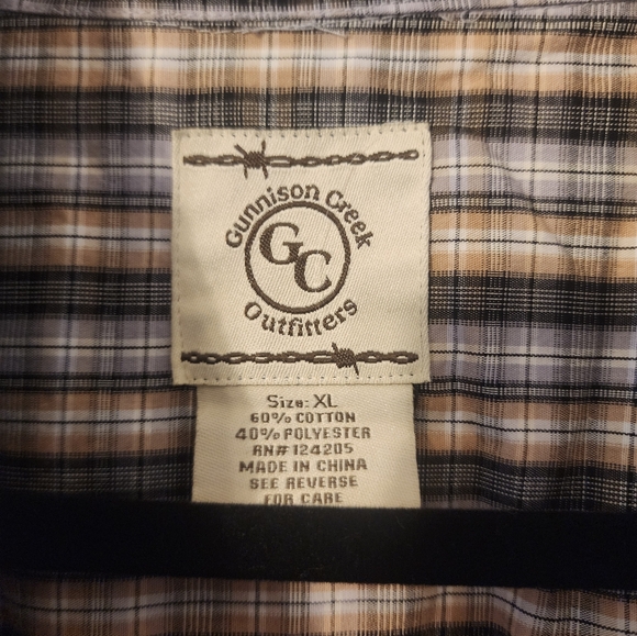 Black and Tan Mens Western Shirt - Picture 3 of 6